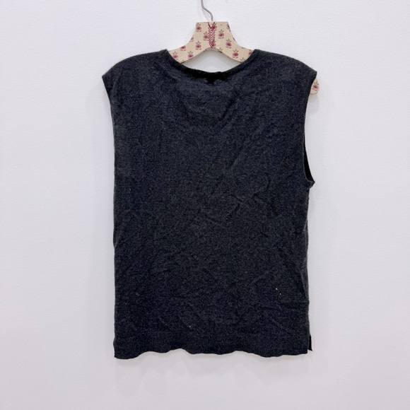 Neiman Marcus 100% Cashmere Sleeveless Gray Sweater Knit Tank Women’s Medium - Picture 2 of 4